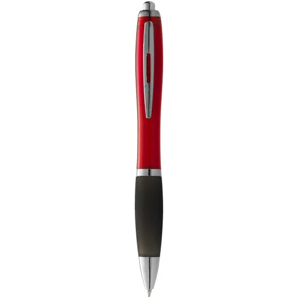 Nash ballpoint pen coloured barrel and black grip Red Crna