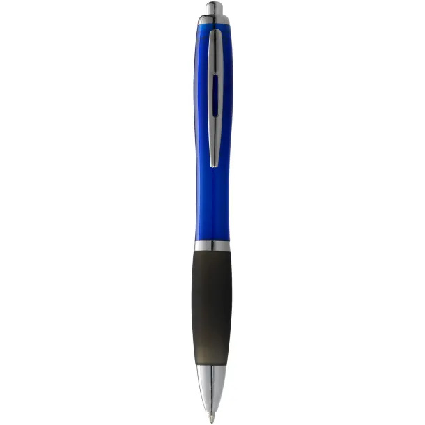 Nash ballpoint pen coloured barrel and black grip Blue Solid black