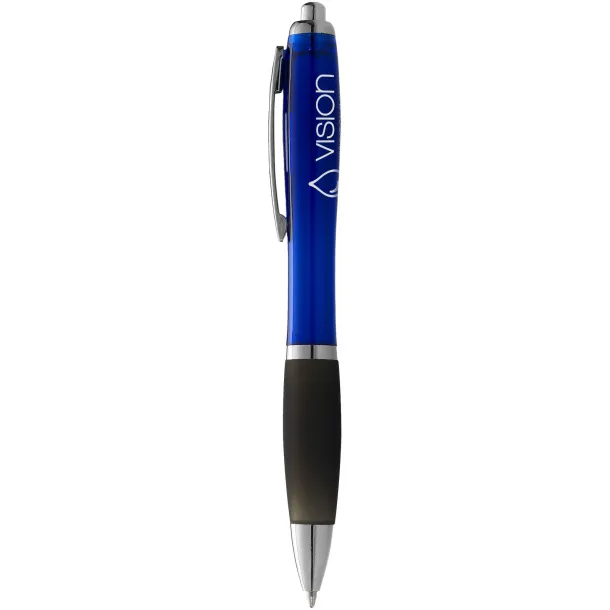 Nash ballpoint pen coloured barrel and black grip Blue Crna
