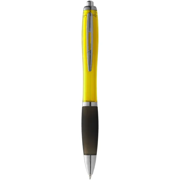 Nash ballpoint pen coloured barrel and black grip Yellow Crna