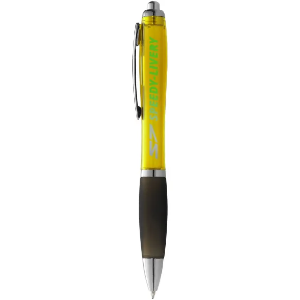 Nash ballpoint pen coloured barrel and black grip - Unbranded Yellow Solid black