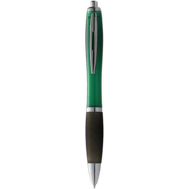 Nash ballpoint pen coloured barrel and black grip Green Solid black