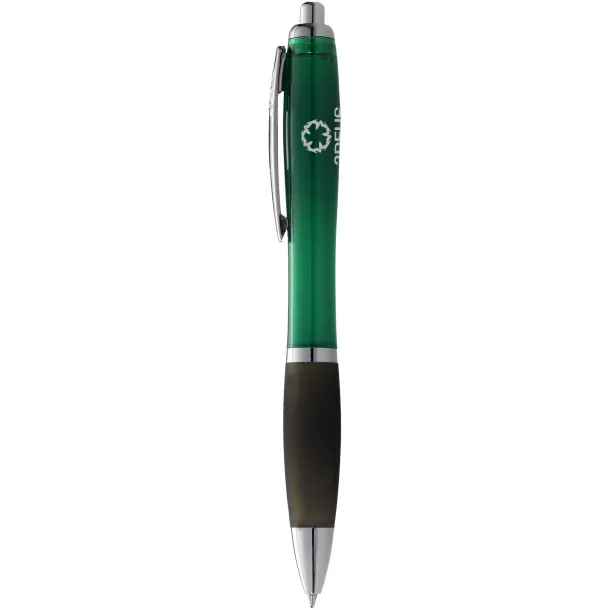 Nash ballpoint pen coloured barrel and black grip Green Solid black