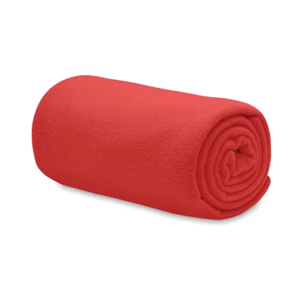 BOGDA RPET fleece blanket 130 gr/m² Red