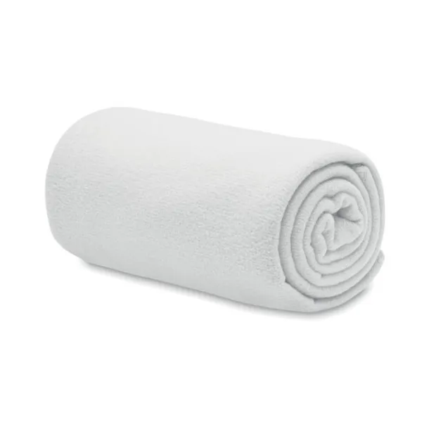 BOGDA RPET fleece blanket 130 gr/m² White