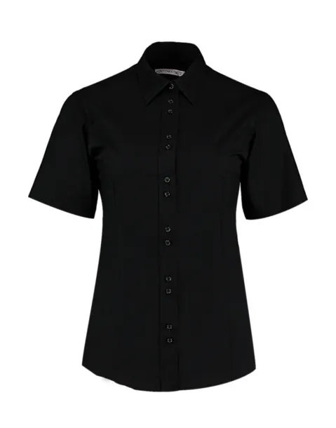  Women's Tailored Fit City Shirt SSL - Kustom Kit Black