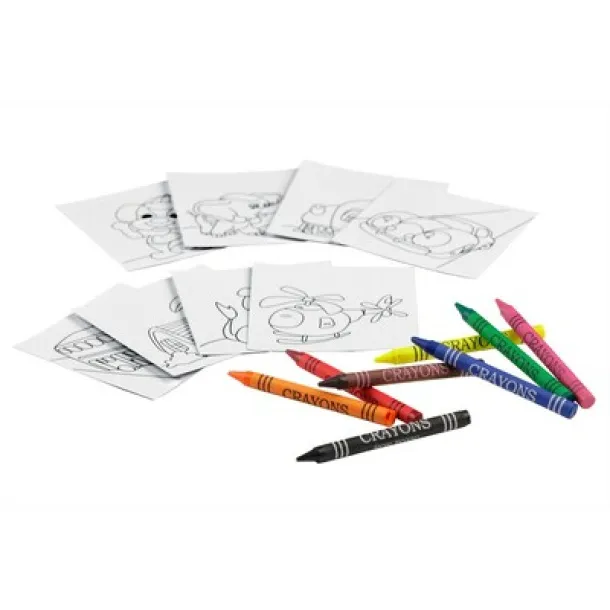  Colouring set, crayons neutral