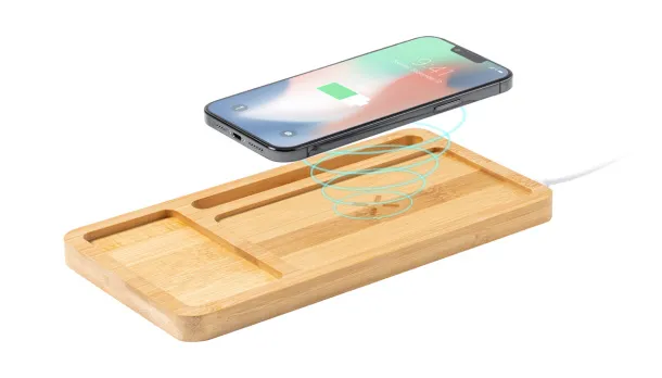 Golbar wireless charger organizer Natural