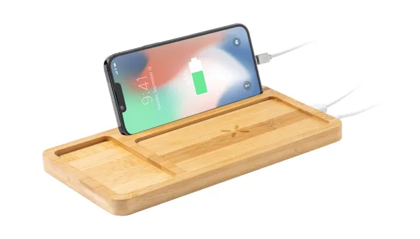 Golbar wireless charger organizer Natural