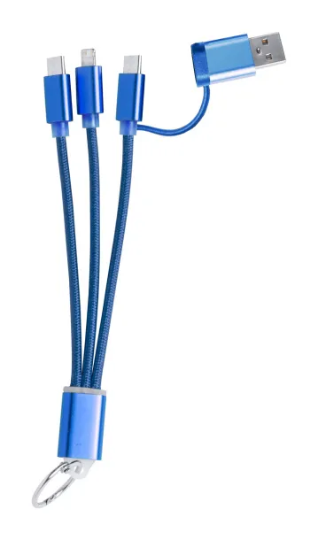 Frecles keyring USB charger cable Blue