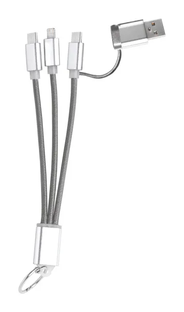 Rashort keyring USB charger cable Grey