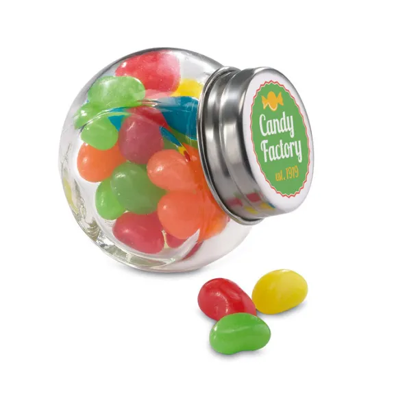 BEANDY Glass jar with jelly beans Multicolour