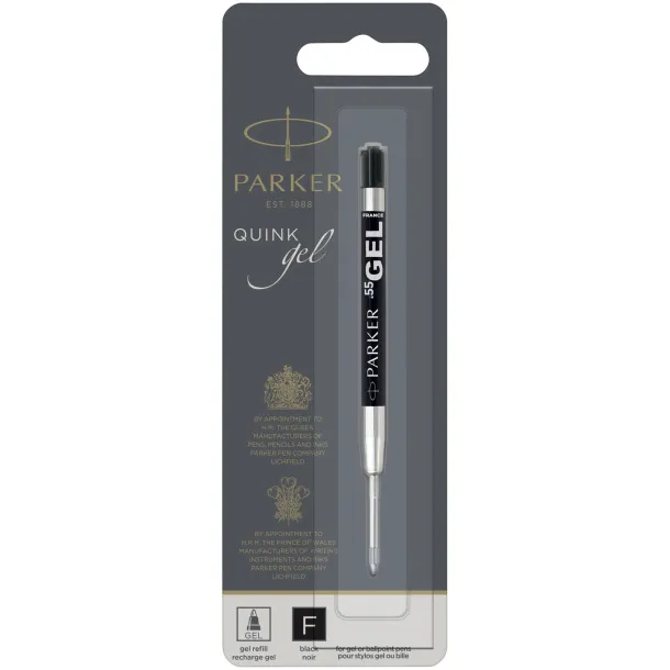 Gel ballpoint pen refill - Parker Silver Solid black