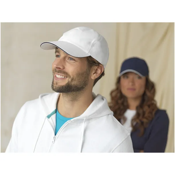 Morion 6 panel GRS recycled cool fit sandwich cap - Elevate NXT White