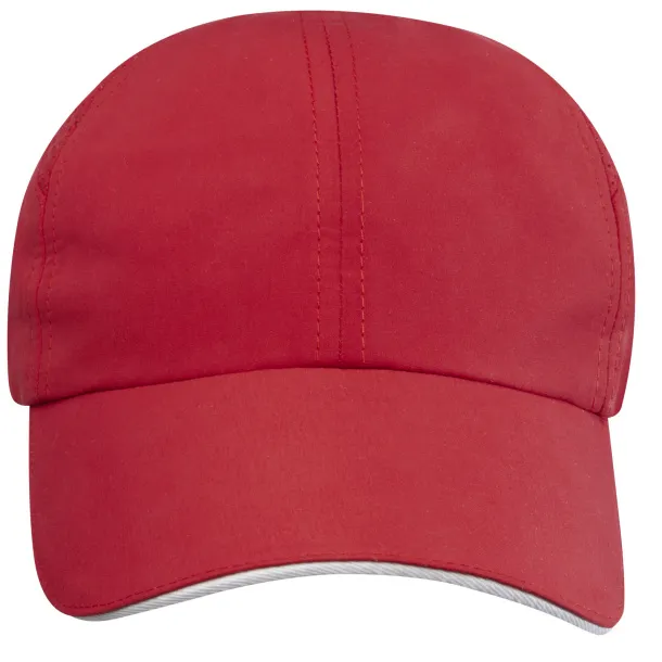 Morion 6 panel GRS recycled cool fit sandwich cap - Elevate NXT Red