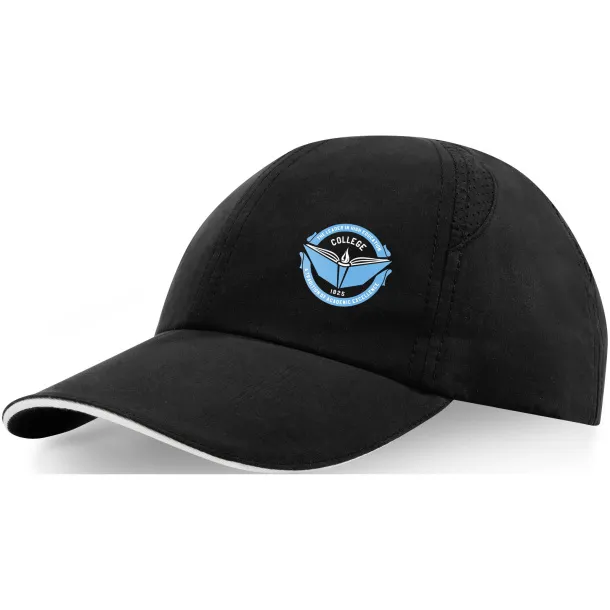 Morion 6 panel GRS recycled cool fit sandwich cap - Elevate NXT Crna