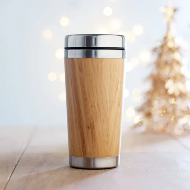 RODEODRIVE+ Bamboo double wall travel cup Wood