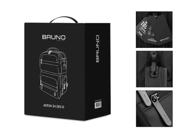 ASTON business backpack - BRUNO Black