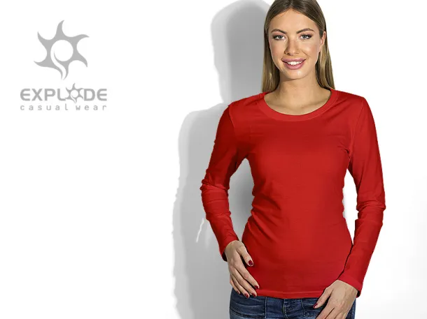 MISS Ženska majica dugih rukava, 160 g/m2 - EXPLODE Crvena