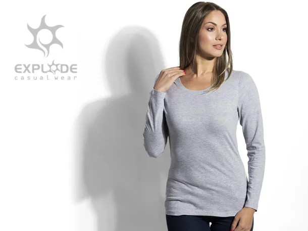 MISS women’s long sleeve shirt - EXPLODE Ash gray