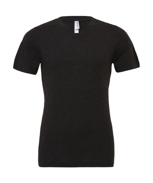  Unisex Triblend V-Neck T-Shirt - Bella+Canvas Charcoal-Black Triblend