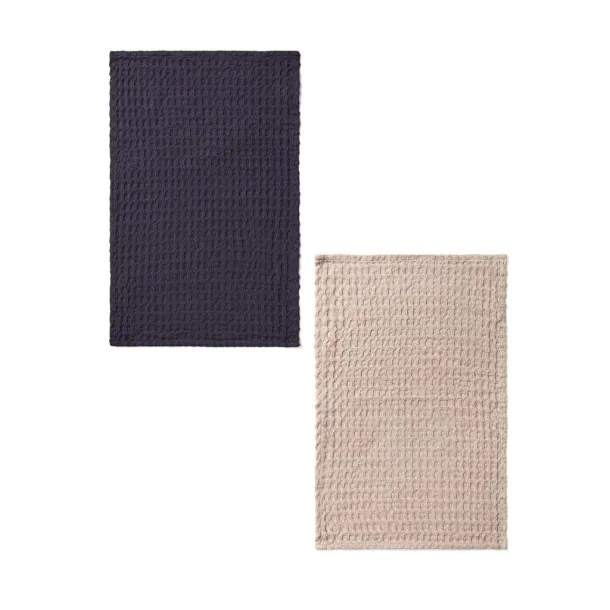  VINGA Cromer waffle kitchen towel, 2 pcs - Vinga Crna 