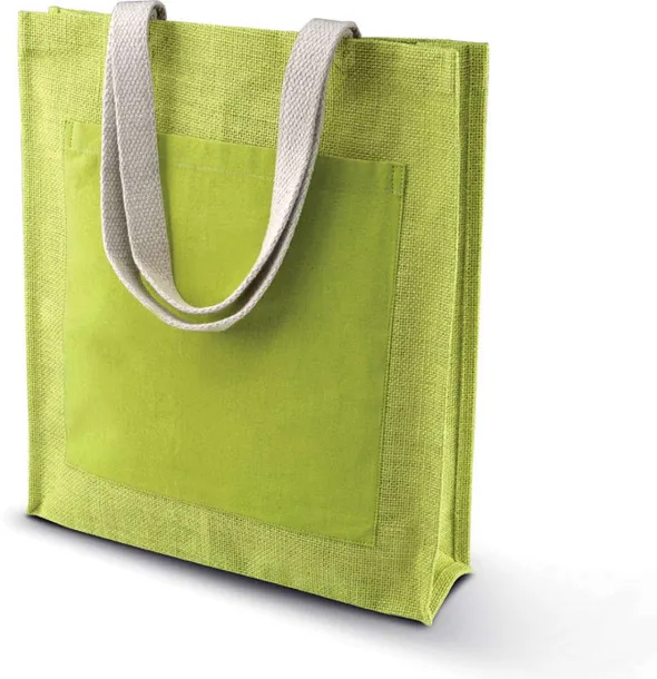  JUTE SHOPPER BAG - Kimood Lime