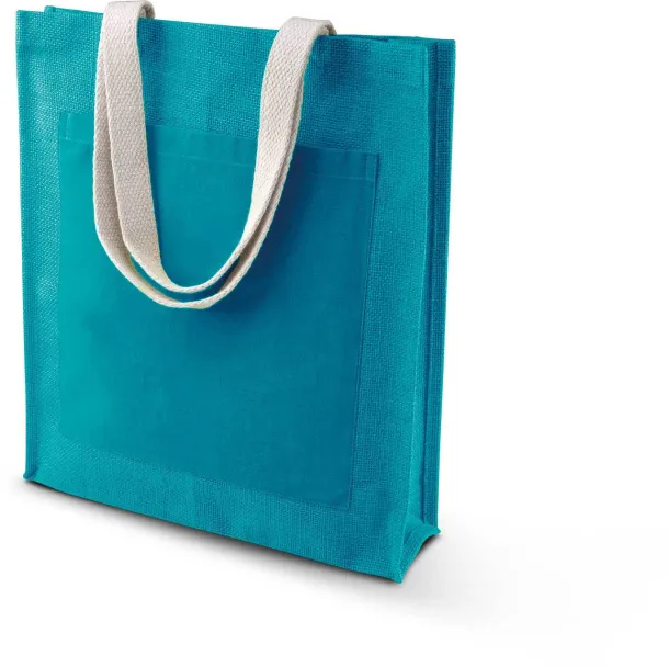  JUTE SHOPPER BAG - Kimood Turquoise