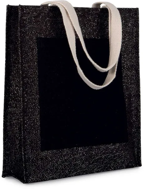  JUTE SHOPPER BAG - Kimood Black Vino
