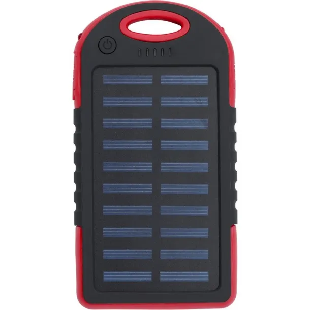  Power bank 4000 mAh, solar charger red