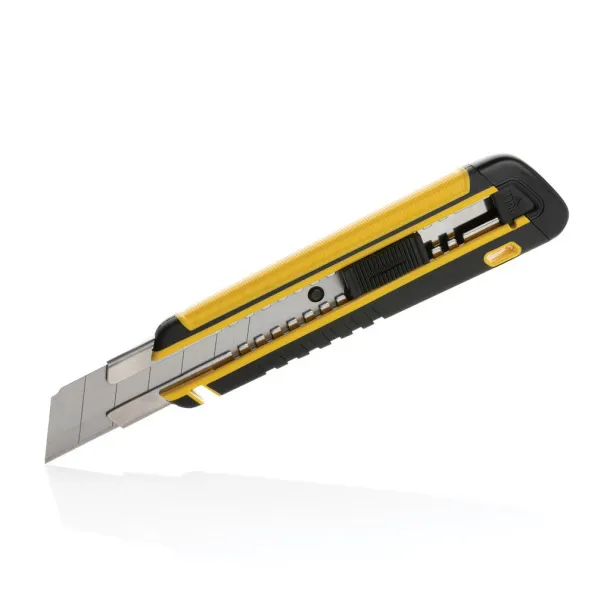  Refillable RCS rplastic heavy duty snap-off knife soft grip - XD Collection yellow 