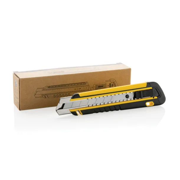  Refillable RCS rplastic heavy duty snap-off knife soft grip - XD Collection yellow 