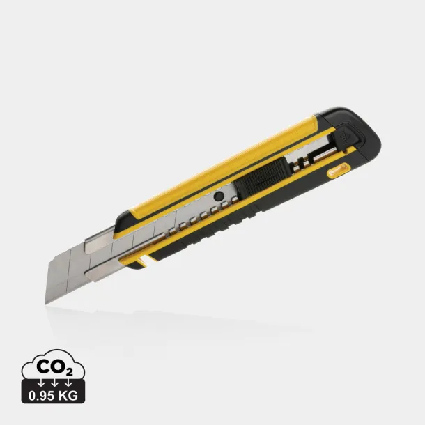  Refillable RCS rplastic heavy duty snap-off knife soft grip - XD Collection yellow 