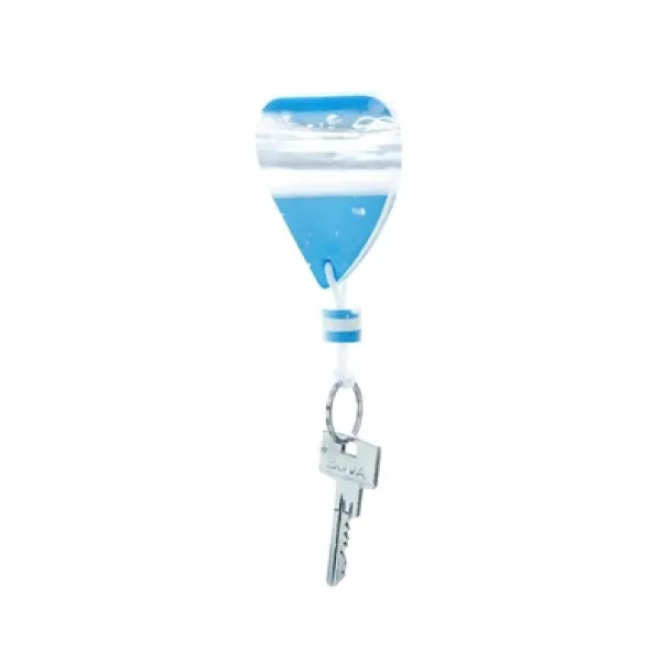  Floating keyring "sailboat" white blue