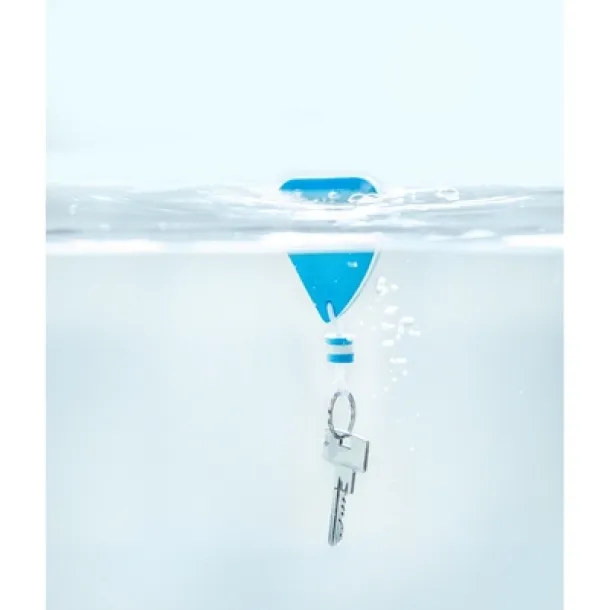  Floating keyring "sailboat" white blue