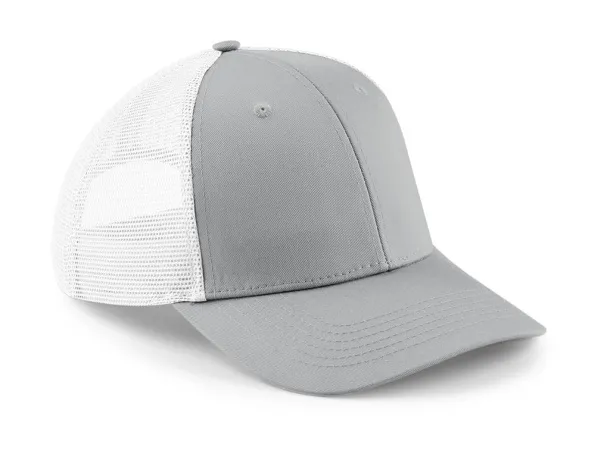  Trucker šilterica - 6 panela - Beechfield Light Grey Bijela