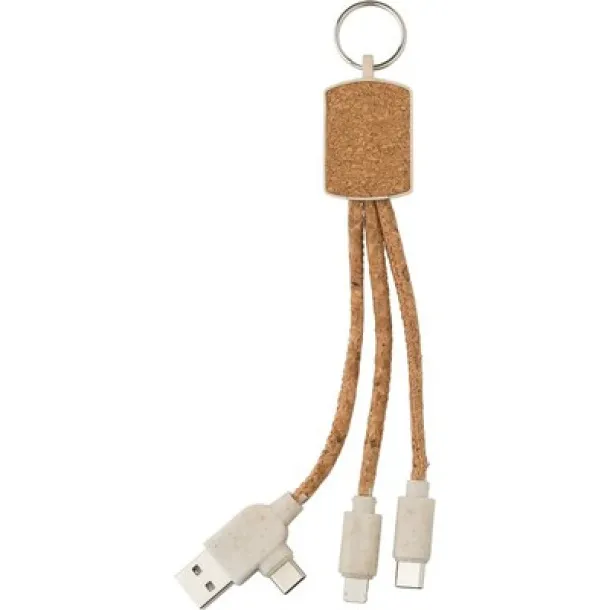  Cork charging cable brown