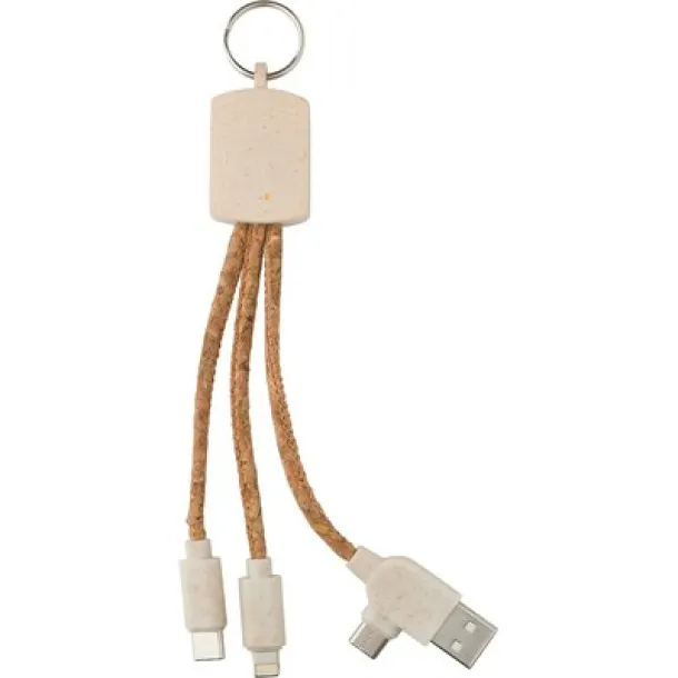  Cork charging cable brown