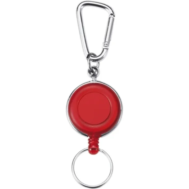  Ski pass, retractable cord approx. 60 cm red