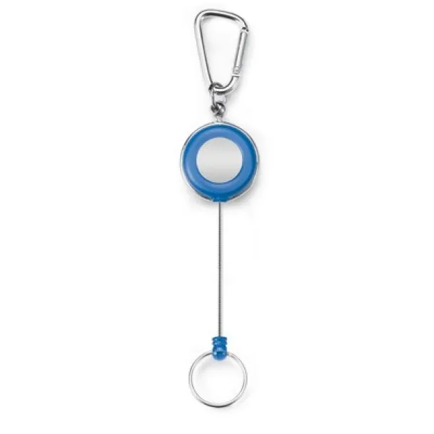  Ski pass, retractable cord approx. 60 cm blue