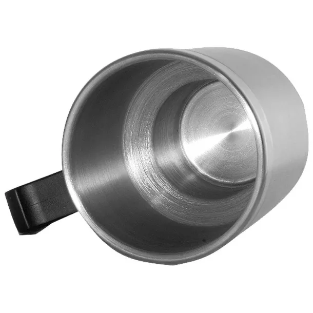 AUTO STEEL MUG Termo šalica s auto kabelom za punjenje Srebrna