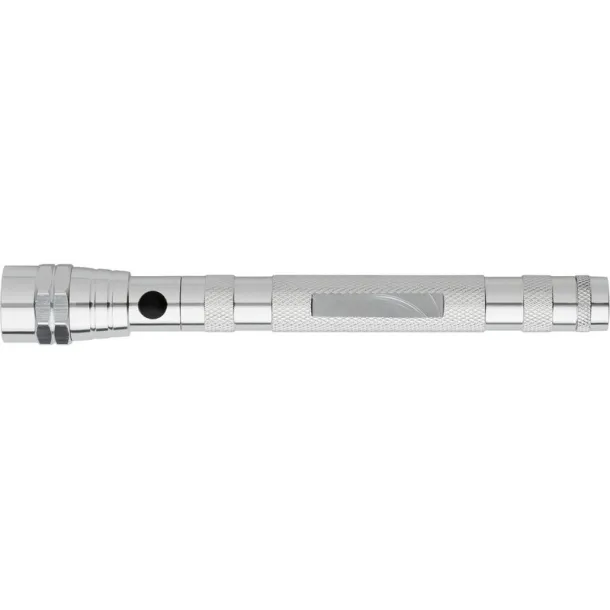  Telescopic 3 LED torch Srebrna