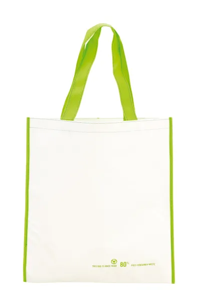 Helena shopping bag White Lime green