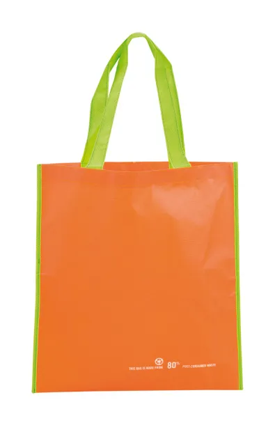 Helena shopping bag Orange Lime green