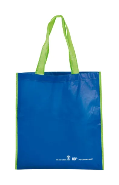 Helena shopping bag Blue Lime green