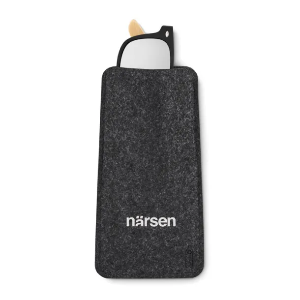 NIRSON RPET felt glasses case stone grey