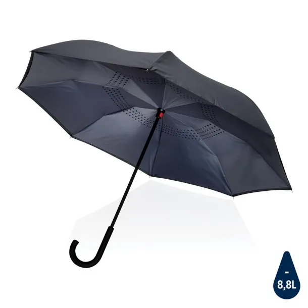  23" Impact AWARE™ RPET 190T reversible umbrella - XD Collection Anthracite 