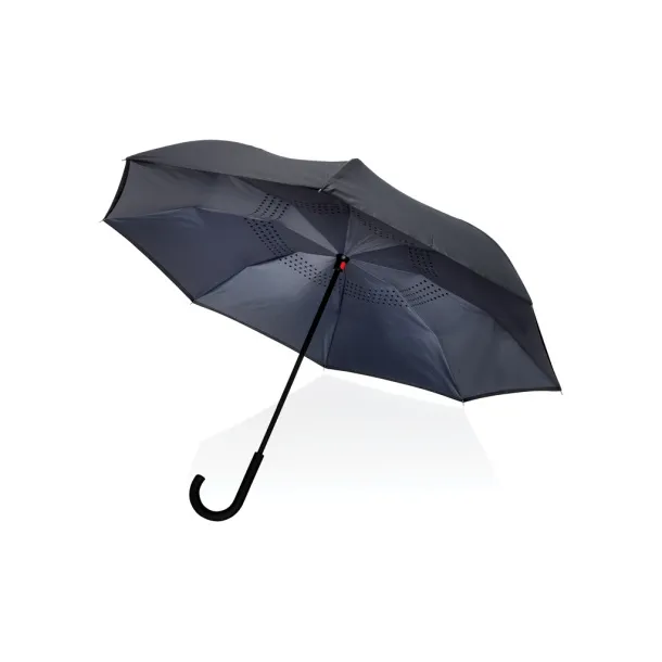  23" Impact AWARE™ RPET 190T reversible umbrella - XD Collection Anthracite 