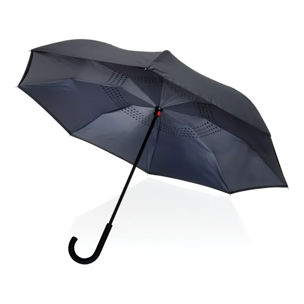  23" Impact AWARE™ RPET 190T reversible umbrella - XD Collection Anthracite 