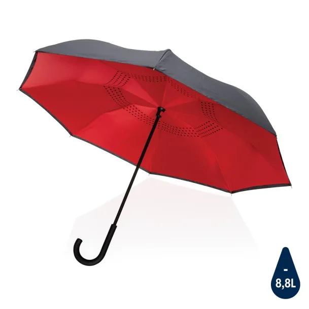  23" Impact AWARE™ RPET 190T reversible umbrella - XD Collection Crvena 